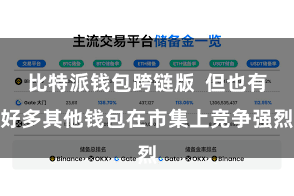 比特派钱包跨链版 但也有好多其他钱包在市集上竞争强烈
