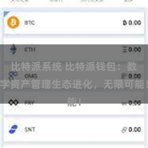 比特派系统 比特派钱包：数字资产管理生态进化，无限可能！