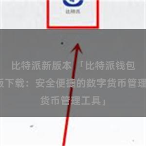 比特派新版本 「比特派钱包安卓版下载：安全便捷的数字货币管理工具」