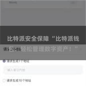 比特派安全保障 “比特派钱包：轻松管理数字资产！”