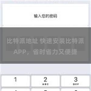 比特派地址 快速安装比特派APP，省时省力又便捷